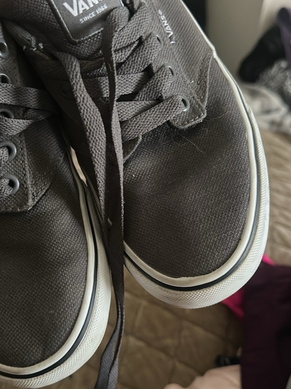 Vans Black Canvas Low-Top Lace-Up Sneakers